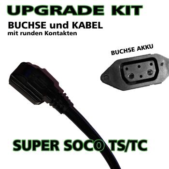 Cable UPGRADE KIT Super Soco TS / TC SOCKET and CABLE with round contacts