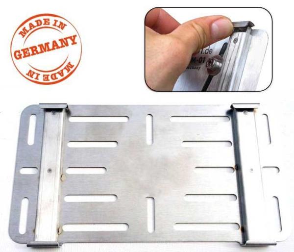 Quick-release holder number plate small stainless steel